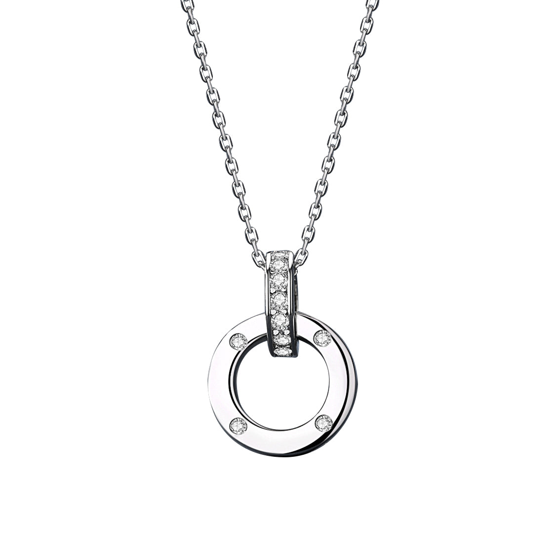 Double Ring Necklace