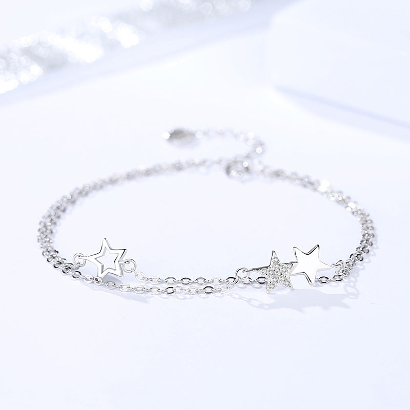 Double Layered Star Charms Bracelet