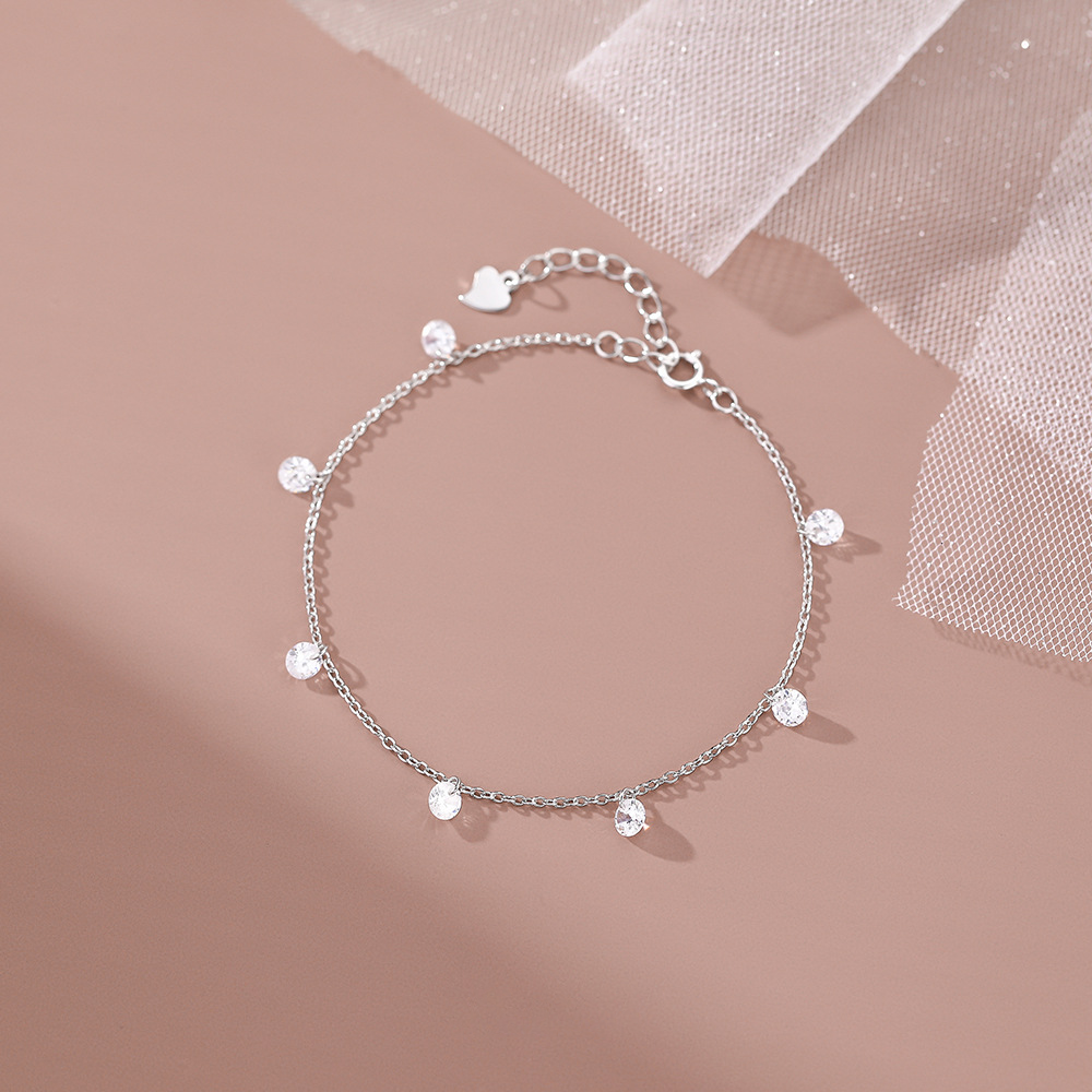 Shiny Solitaire Charms Bracelet