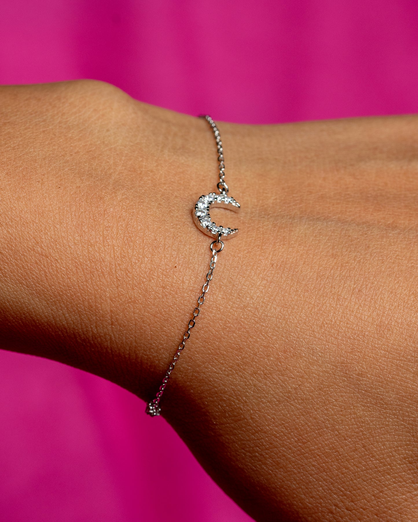 Crescent Moon Charms Bracelet