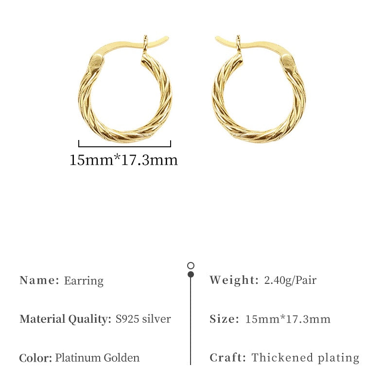 Beaded Loop Hoops - Gold Plated