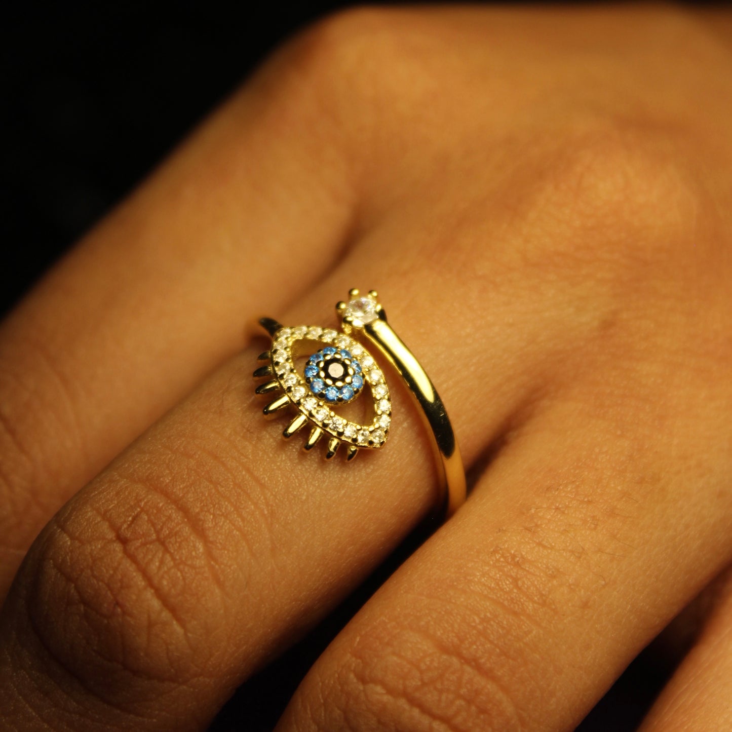 Nazar Ring (Evil Eye Ring) - Adjustable
