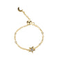 Moon & Star Chain Ring Combo (Pack of 2)