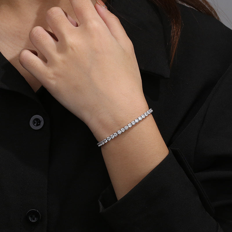 Tennis Bracelet with Slider Lock