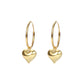 Hollow Heart Combo Gift Set (Heart Hoops + Bracelet)