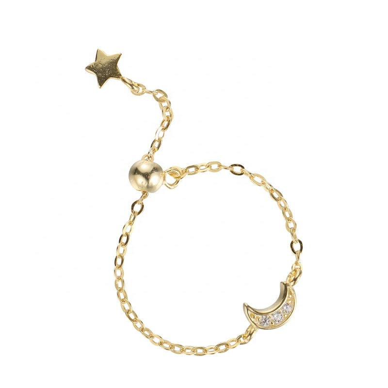 Moon Chain Ring