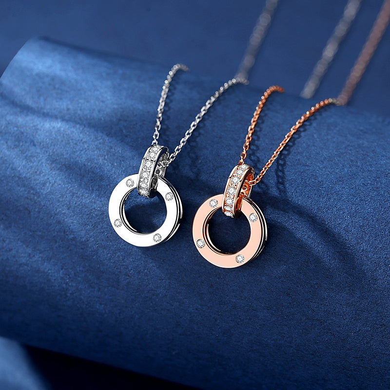 Double Ring Necklace