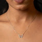 Dainty Diamond Studded Butterfly Pendant Necklace