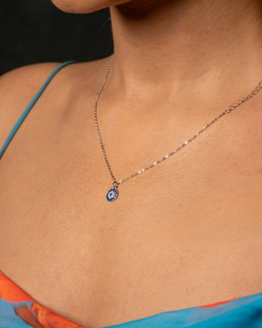 Blue Evil Eye Pendant Necklace