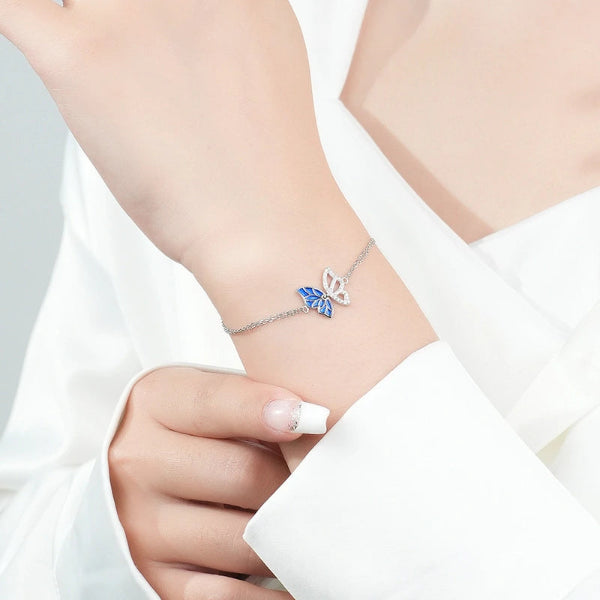 Butterfly Charm Silver Bracelet