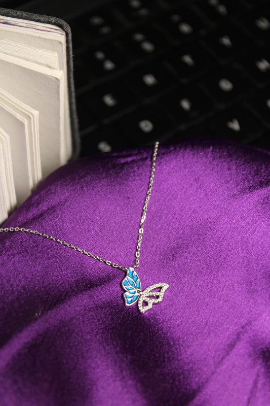 925 Silver Butterfly Pendant Necklace