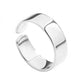 Silver ring on a white background