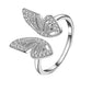 Dainty Diamond Studded Butterfly Ring