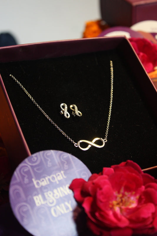 Infinity Combo Gift Set (Pendant + Stud Earrings)