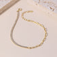 Half Tennis Link Chain Bracelet - Gold Plated