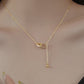 Dual Halo Drop Pendant Necklace