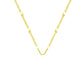 Gold chain necklace on a white background