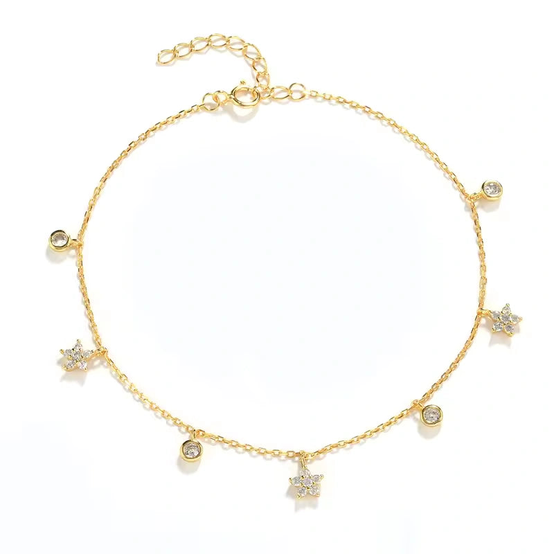 Gold Plated 925 Silver Anklet