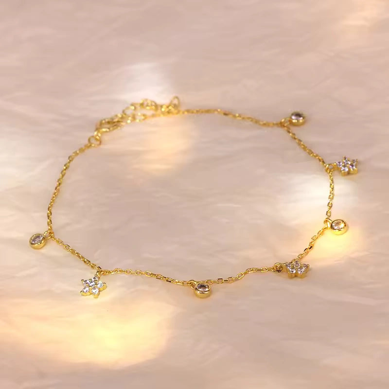 Gold Plated Charms Anklet
