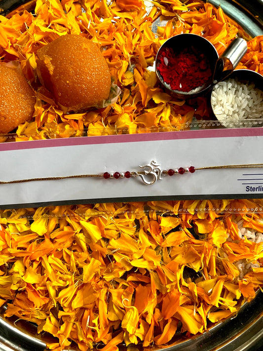 OM Silver Rakhi