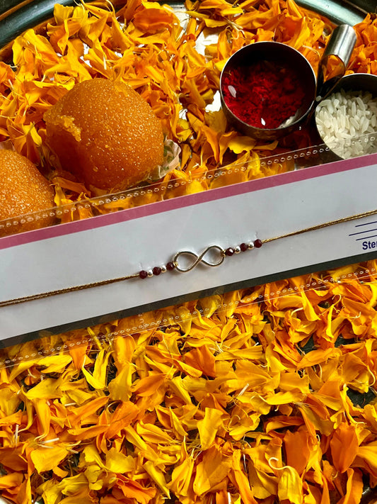 Infinity Silver Rakhi