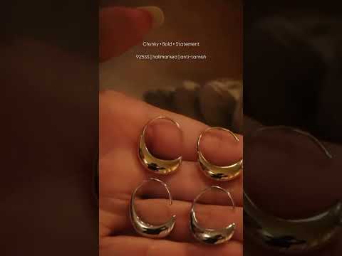 Golden Crescent Hoops