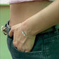 Paper Clip Bracelet with Moveable Diamond
